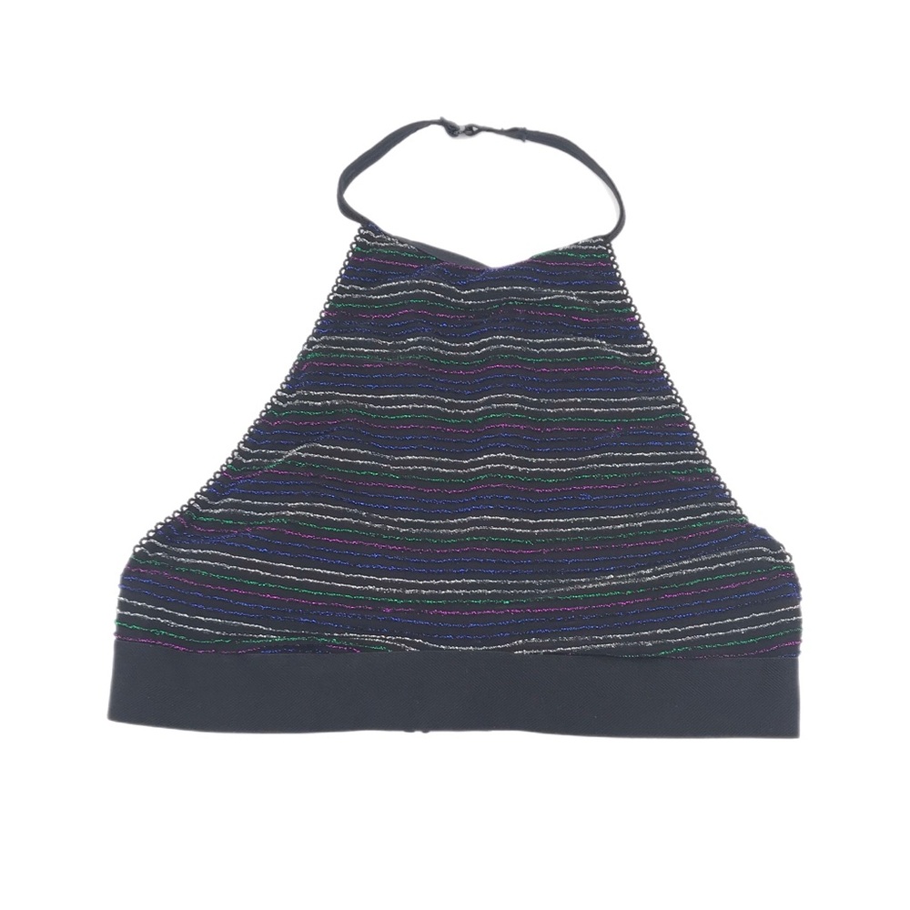 Victoria's Secret Size‎ S Halter Neck Bra Colorful Striped Bralette.